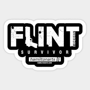 Flint Survivor (white) Sticker